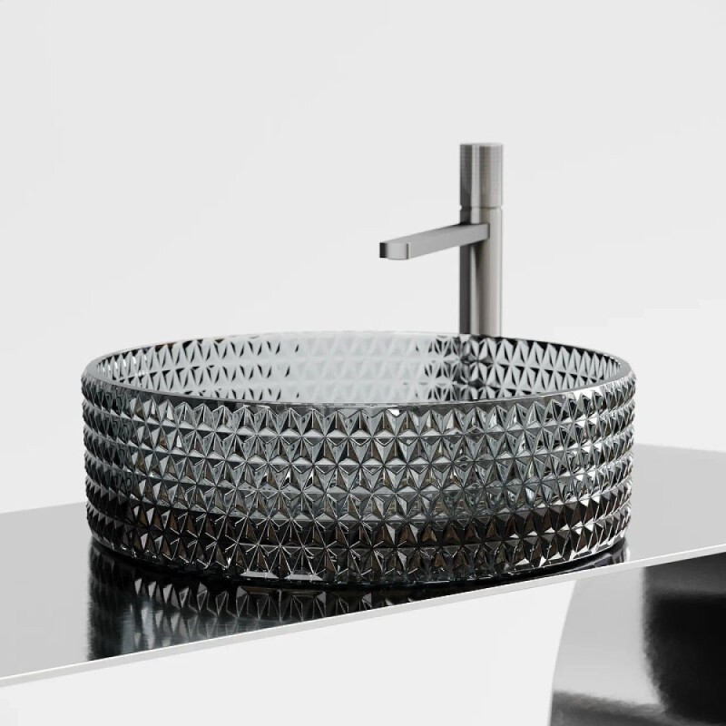 Раковина Ceramicanova Cristal CN6060, 36 см, стекло, цвет черный