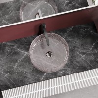 Раковина Ceramicanova Cristal CN6061, 36 см, стекло, цвет розовый