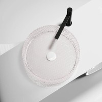 Раковина Ceramicanova Cristal CN6061, 36 см, стекло, цвет розовый