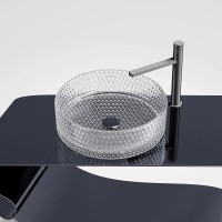 Раковина Ceramicanova Cristal CN6062, 36 см, стекло, прозрачная
