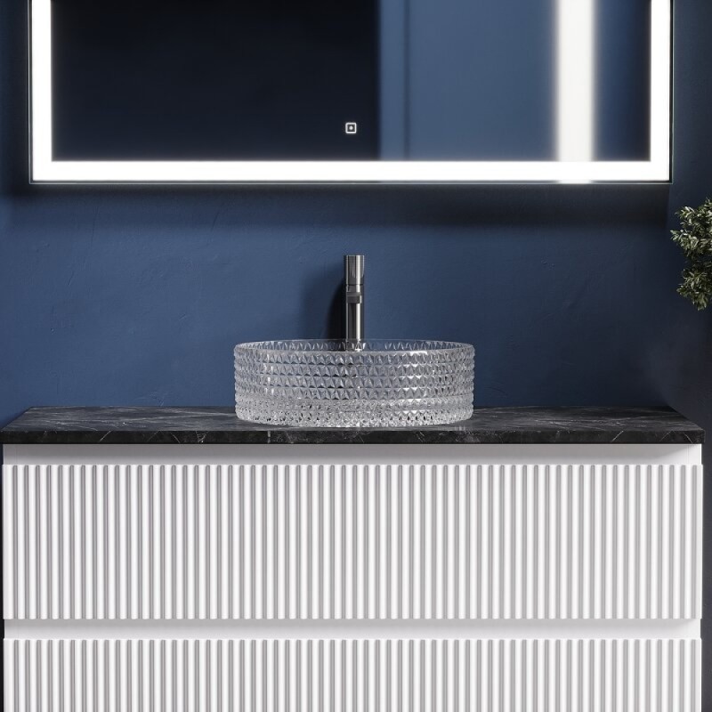 Раковина Ceramicanova Cristal CN6062, 36 см, стекло, прозрачная