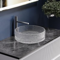 Раковина Ceramicanova Cristal CN6062, 36 см, стекло, прозрачная