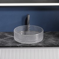 Раковина Ceramicanova Cristal CN6062, 36 см, стекло, прозрачная