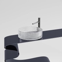 Раковина Ceramicanova Cristal CN6062, 36 см, стекло, прозрачная