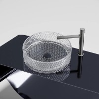 Раковина Ceramicanova Cristal CN6062, 36 см, стекло, прозрачная