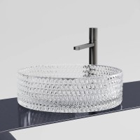 Раковина Ceramicanova Cristal CN6062, 36 см, стекло, прозрачная