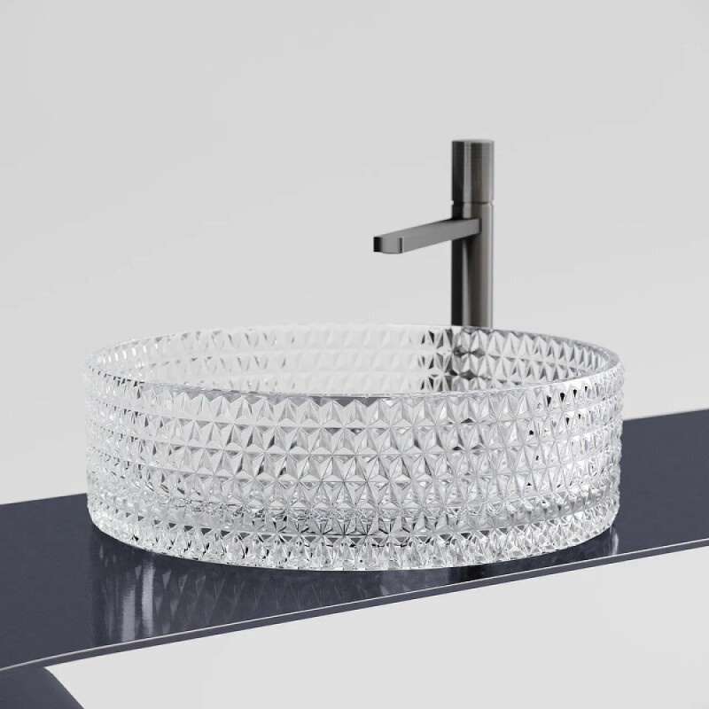Раковина Ceramicanova Cristal CN6062, 36 см, стекло, прозрачная