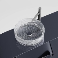 Раковина Ceramicanova Cristal CN6062, 36 см, стекло, прозрачная