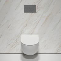 Подвесной унитаз Ceramicanova Modena Rimless, CN6063, безободковый, крышка-сиденье микролифт, белый, сантехфарфор