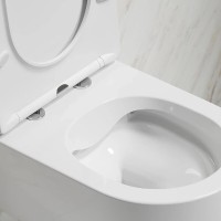 Подвесной унитаз Ceramicanova Modena Rimless, CN6063, безободковый, крышка-сиденье микролифт, белый, сантехфарфор