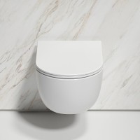 Подвесной унитаз Ceramicanova Modena Rimless, CN6063, безободковый, крышка-сиденье микролифт, белый, сантехфарфор