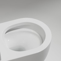 Подвесной унитаз Ceramicanova Modena Rimless, CN6063, безободковый, крышка-сиденье микролифт, белый, сантехфарфор