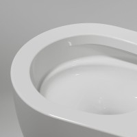 Подвесной унитаз Ceramicanova Modena Rimless, CN6063, безободковый, крышка-сиденье микролифт, белый, сантехфарфор