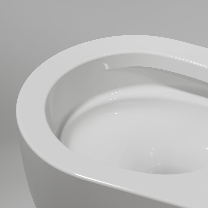 Подвесной унитаз Ceramicanova Modena Rimless, CN6063, безободковый, крышка-сиденье микролифт, белый, сантехфарфор