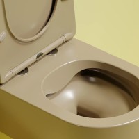 Подвесной унитаз Ceramicanova Modena Rimless, CN6063MC, безободковый, крышка-сиденье микролифт, капучино матовый, сантехфарфор