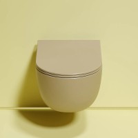 Подвесной унитаз Ceramicanova Modena Rimless, CN6063MC, безободковый, крышка-сиденье микролифт, капучино матовый, сантехфарфор