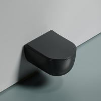 Подвесной унитаз Ceramica Nova Modena, CN6063MDH, безободковый, крышка-сиденье микролифт, темный антрацит матовый, сантехфарфор