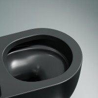 Подвесной унитаз Ceramica Nova Modena, CN6063MDH, безободковый, крышка-сиденье микролифт, темный антрацит матовый, сантехфарфор