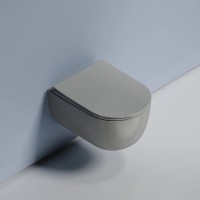 Подвесной унитаз Ceramicanova Modena Rimless, CN6063MH, безободковый, крышка-сиденье микролифт, антрацит матовый, сантехфарфор