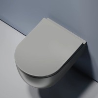 Подвесной унитаз Ceramicanova Modena Rimless, CN6063MH, безободковый, крышка-сиденье микролифт, антрацит матовый, сантехфарфор
