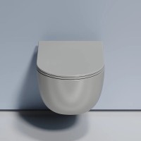 Подвесной унитаз Ceramicanova Modena Rimless, CN6063MH, безободковый, крышка-сиденье микролифт, антрацит матовый, сантехфарфор