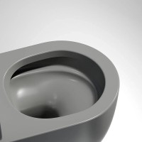 Подвесной унитаз Ceramicanova Modena Rimless, CN6063MH, безободковый, крышка-сиденье микролифт, антрацит матовый, сантехфарфор