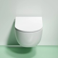 Подвесной унитаз Ceramicanova Modena Rimless, CN6063MW, безободковый, крышка-сиденье микролифт, белый матовый, сантехфарфор