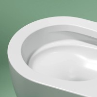 Подвесной унитаз Ceramicanova Modena Rimless, CN6063MW, безободковый, крышка-сиденье микролифт, белый матовый, сантехфарфор