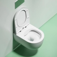 Подвесной унитаз Ceramicanova Modena Rimless, CN6063MW, безободковый, крышка-сиденье микролифт, белый матовый, сантехфарфор