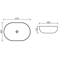 Раковина Ceramicanova Element CN6064, 61 см, сантехфарфор, цвет белый