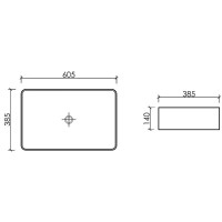 Раковина Ceramicanova Element CN6065, 60 см, сантехфарфор, цвет белый