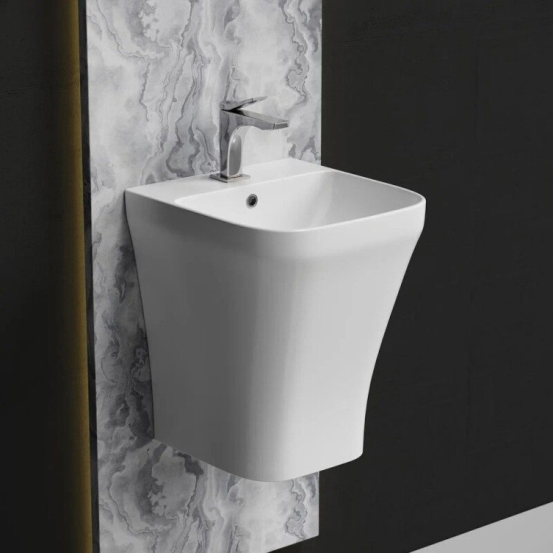 Раковина моноблок Ceramicanova Dion CN6067, 36 см, сантехфарфор, цвет белый