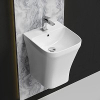 Раковина моноблок Ceramicanova Dion CN6067, 36 см, сантехфарфор, цвет белый