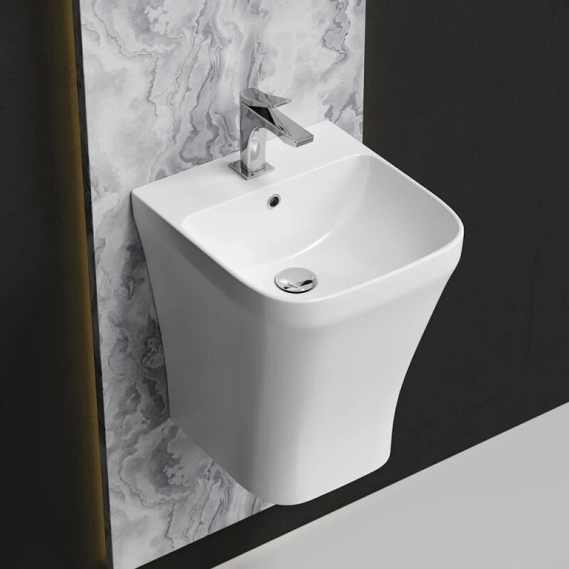Раковина моноблок Ceramicanova Dion CN6067, 36 см, сантехфарфор, цвет белый