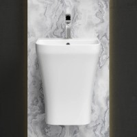 Раковина моноблок Ceramicanova Dion CN6067, 36 см, сантехфарфор, цвет белый