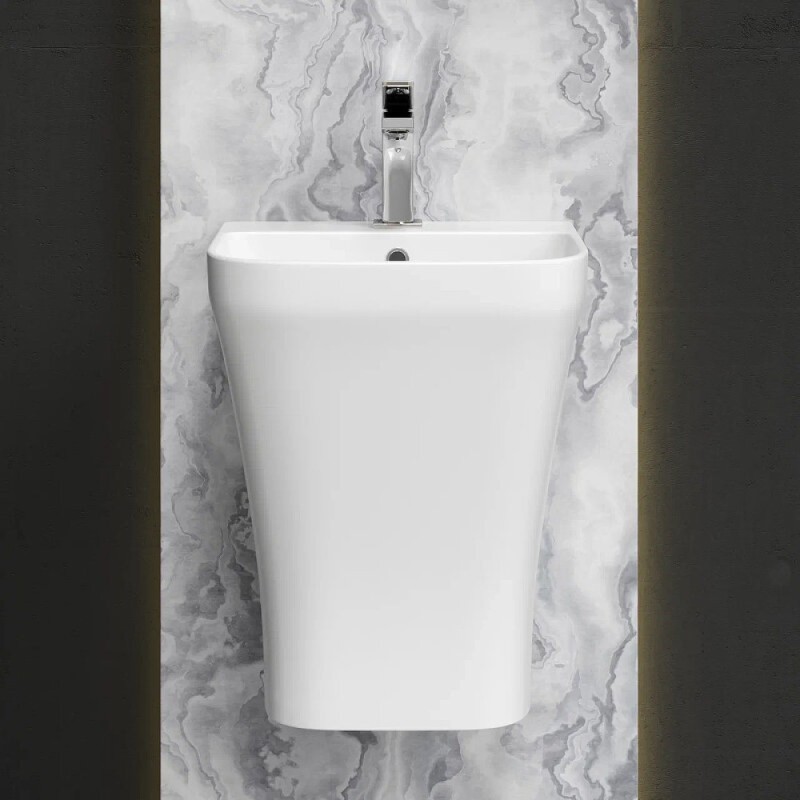 Раковина моноблок Ceramicanova Dion CN6067, 36 см, сантехфарфор, цвет белый