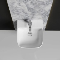 Раковина моноблок Ceramicanova Dion CN6067, 36 см, сантехфарфор, цвет белый