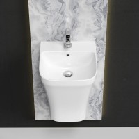 Раковина моноблок Ceramicanova Dion CN6067, 36 см, сантехфарфор, цвет белый