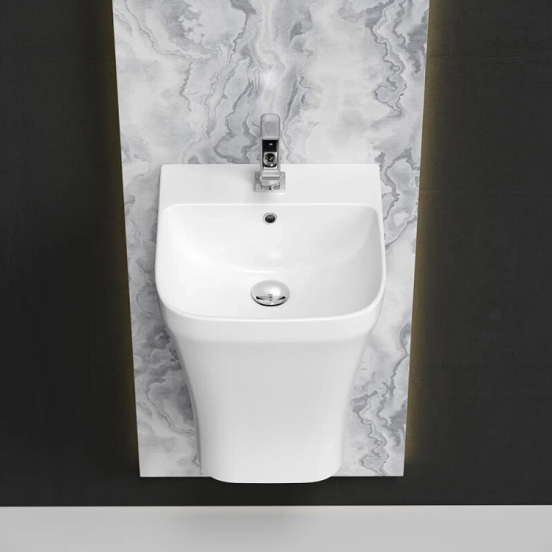Раковина моноблок Ceramicanova Dion CN6067, 36 см, сантехфарфор, цвет белый