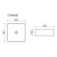 Раковина Ceramicanova Element CN6068MB, 36.1 см, сантехфарфор, цвет черный матовый