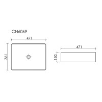 Раковина Ceramicanova Element CN6069, 47.1 см, сантехфарфор, цвет белый