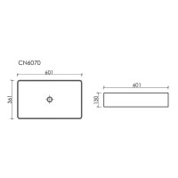 Раковина Ceramicanova Element CN6070MB, 60.1 см, сантехфарфор, цвет черный матовый