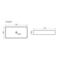 Раковина Ceramicanova Element CN6071, 70.1 см, сантехфарфор, цвет белый