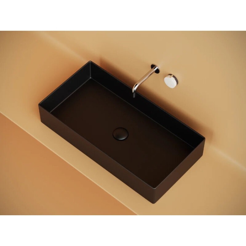 Раковина Ceramicanova Element CN6071MB, 70.1 см, сантехфарфор, цвет черный матовый