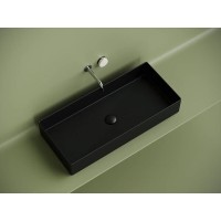 Раковина Ceramicanova Element CN6072MB, 80.1 см, сантехфарфор, цвет черный матовый