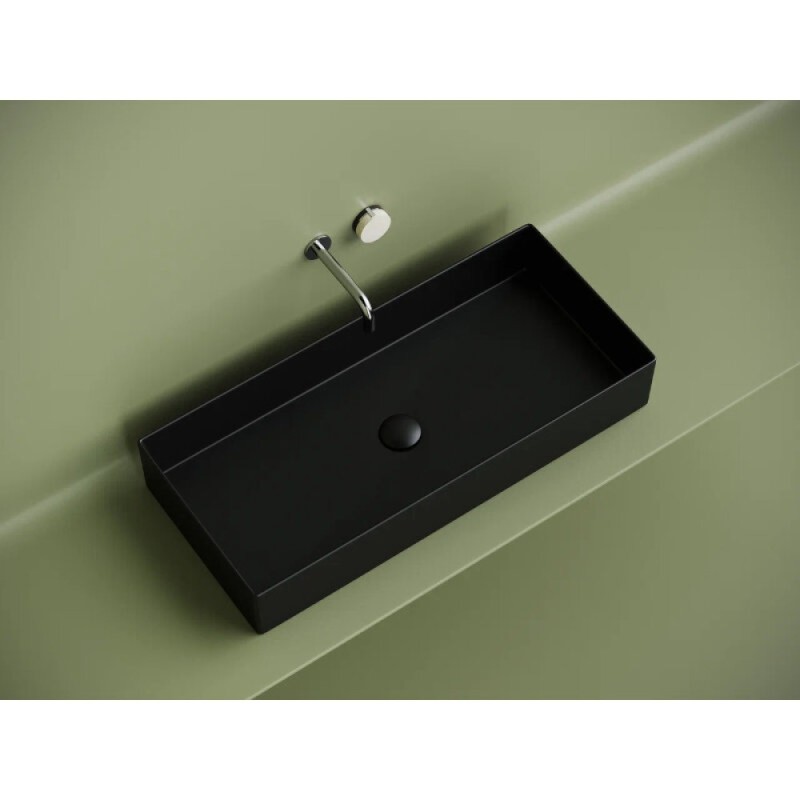 Раковина Ceramicanova Element CN6072MB, 80.1 см, сантехфарфор, цвет черный матовый