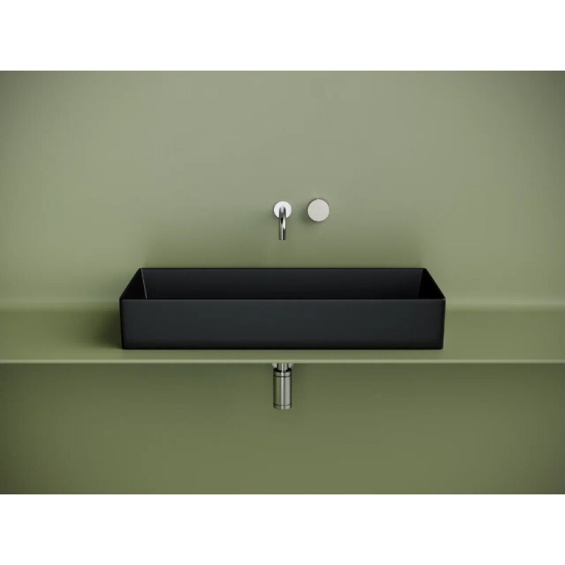 Раковина Ceramicanova Element CN6072MB, 80.1 см, сантехфарфор, цвет черный матовый