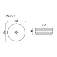 Раковина Ceramicanova Element CN6073MDH, 35.6 см, сантехфарфор, цвет темный антрацит матовый