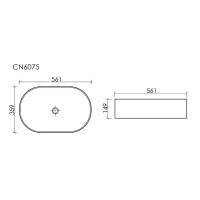 Раковина Ceramicanova Element CN6075, 56.1 см, сантехфарфор, цвет белый