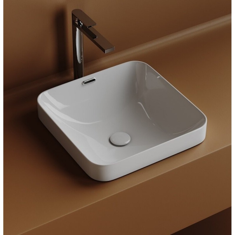Раковина Ceramicanova Element CN6077, 43.8 см, накладная, сантехфарфор, белый